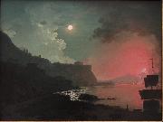 Joseph wright of derby Vesuvius from Posellipo oil painting on canvas